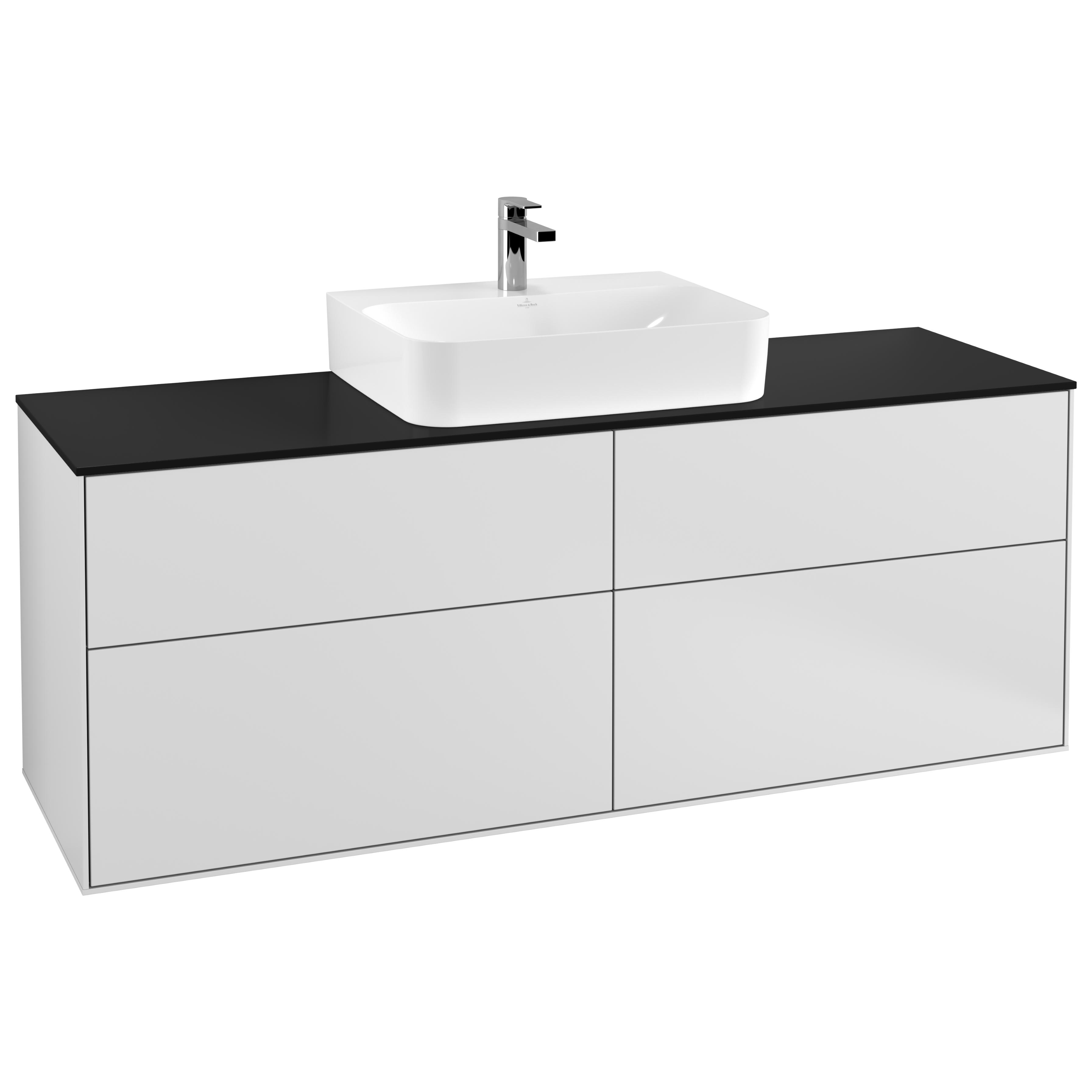 Tvättställsskåp Villeroy & Boch Finion med 4 Lådor och Bänkskiva för Centrerat Tvättställ | badrum - badrumsmobler - tvattstallsskap-och-kommod | KakelKungen