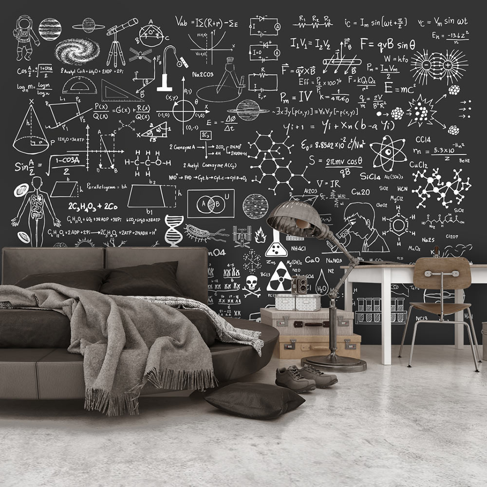 Fototapet Arkiio Science On Chalkboard Storlek: 350x245 cm