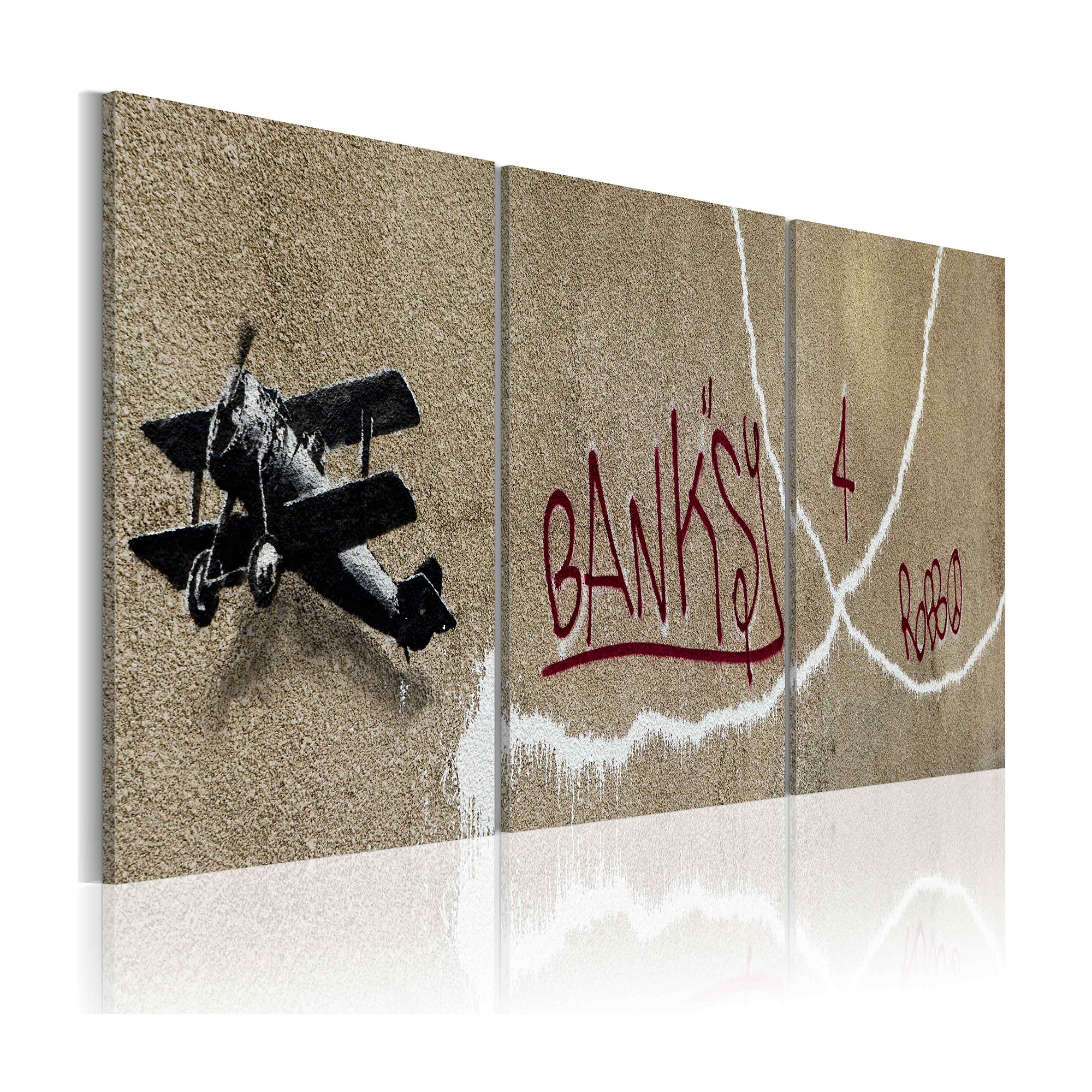 Tavla Arkiio Flygplan Bansky 60x30 cm