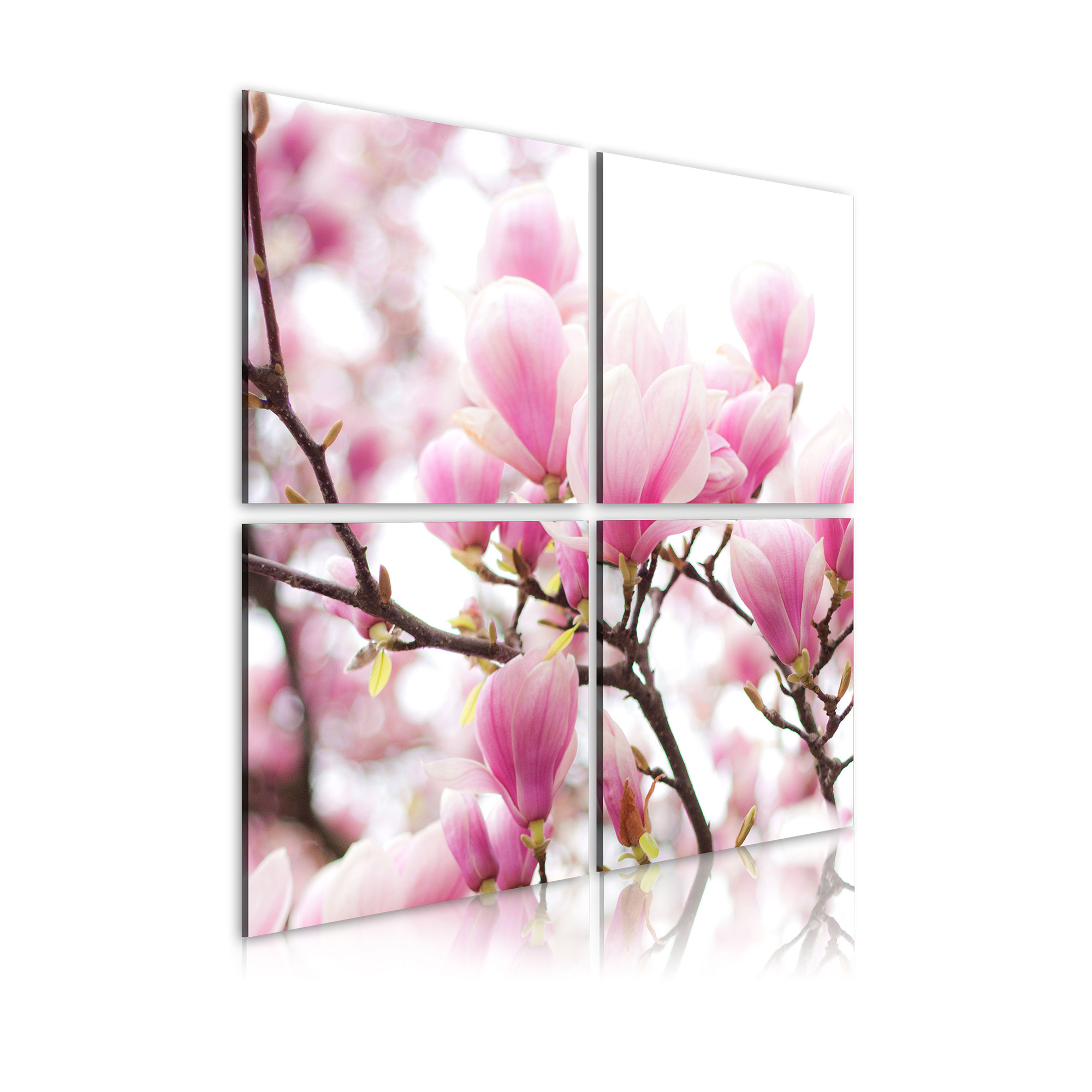 Tavla Arkiio Blommande Magnolia Träd 90x90 cm