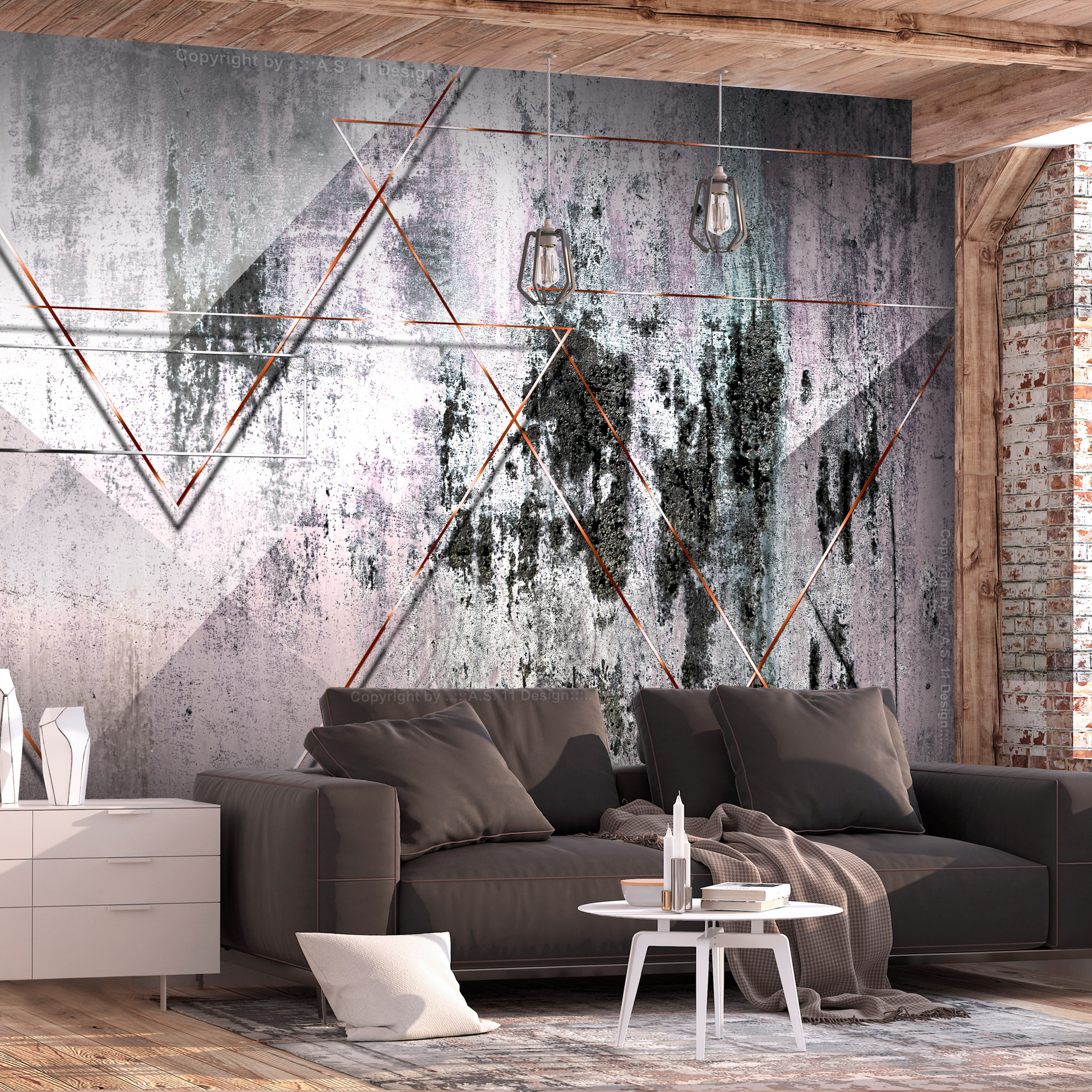 Fototapet Arkiio Geometric Wall Storlek: 200x140 cm