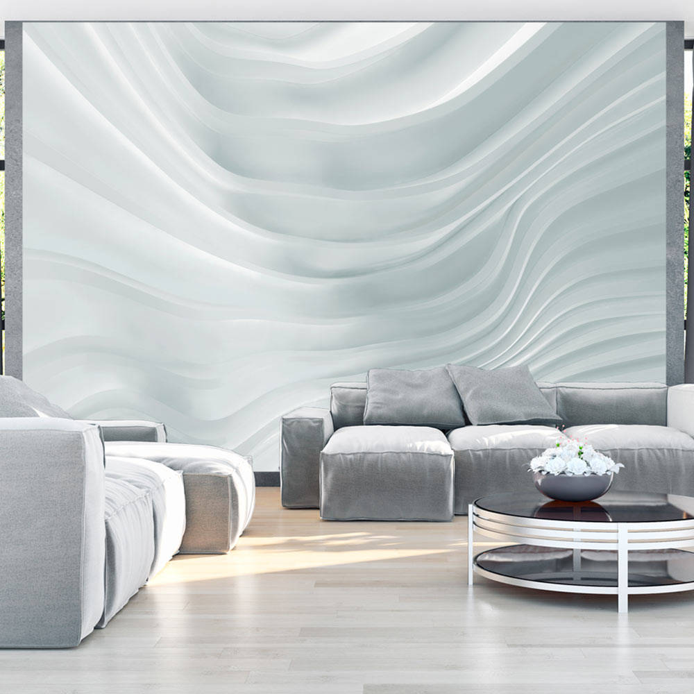 Fototapet Arkiio Waving White Storlek: 300x210 cm