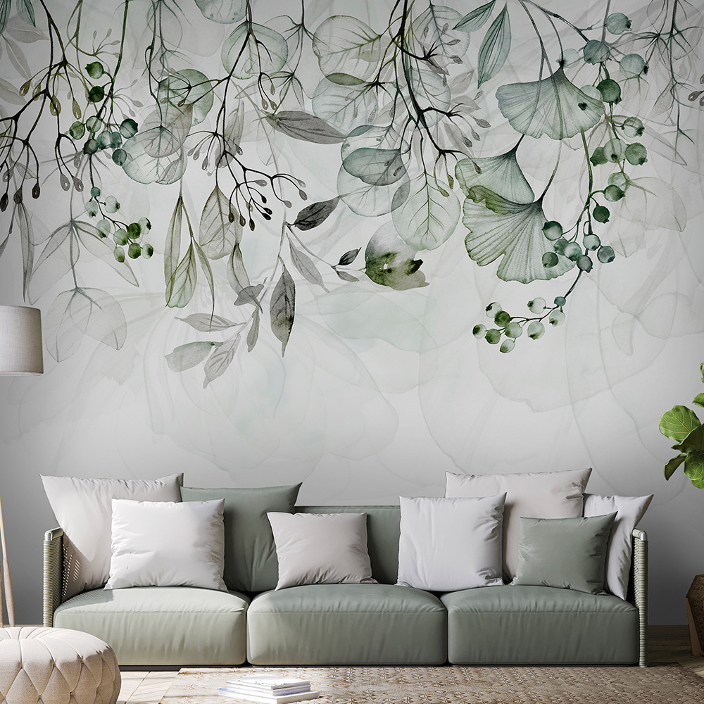 Fototapet Arkiio Foggy Nature - Green Storlek: 196x140 cm