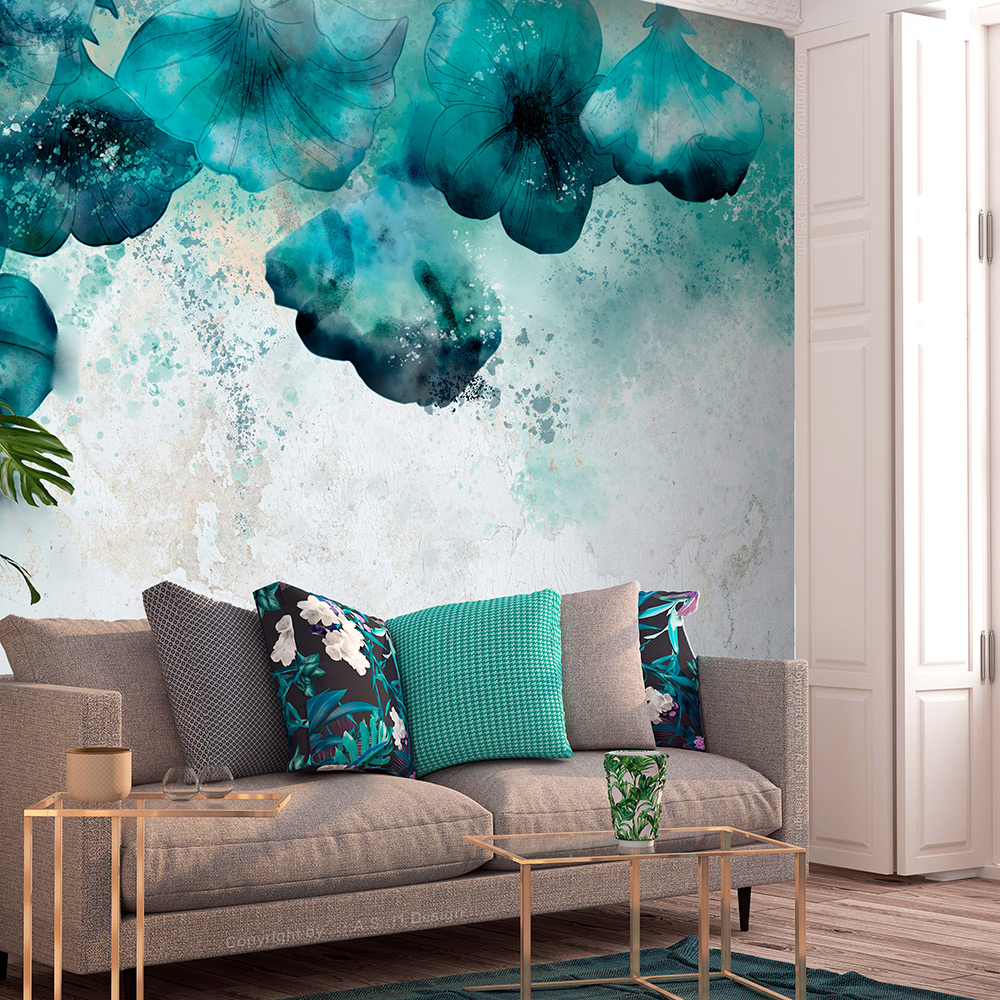 Fototapet Arkiio Blue Poppies Storlek: 294x210 cm