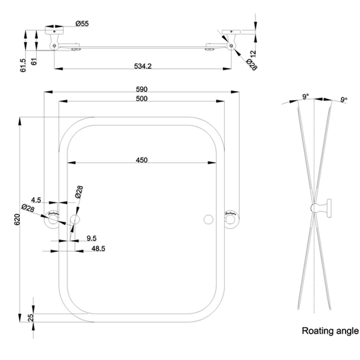 Spegel Burlington A40