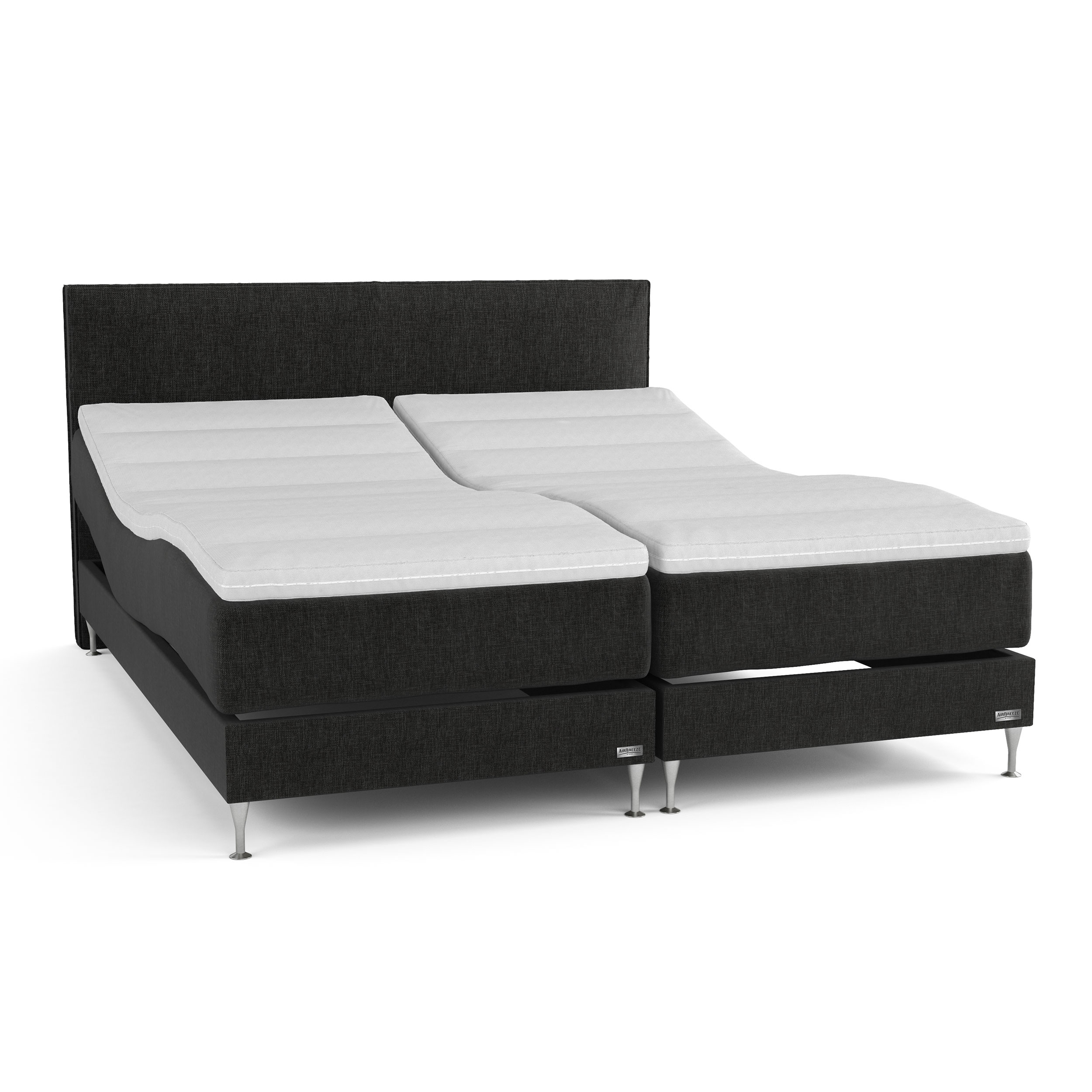 Ställbar Kontinentalsäng Airbreeze Svart, 90x210 cm