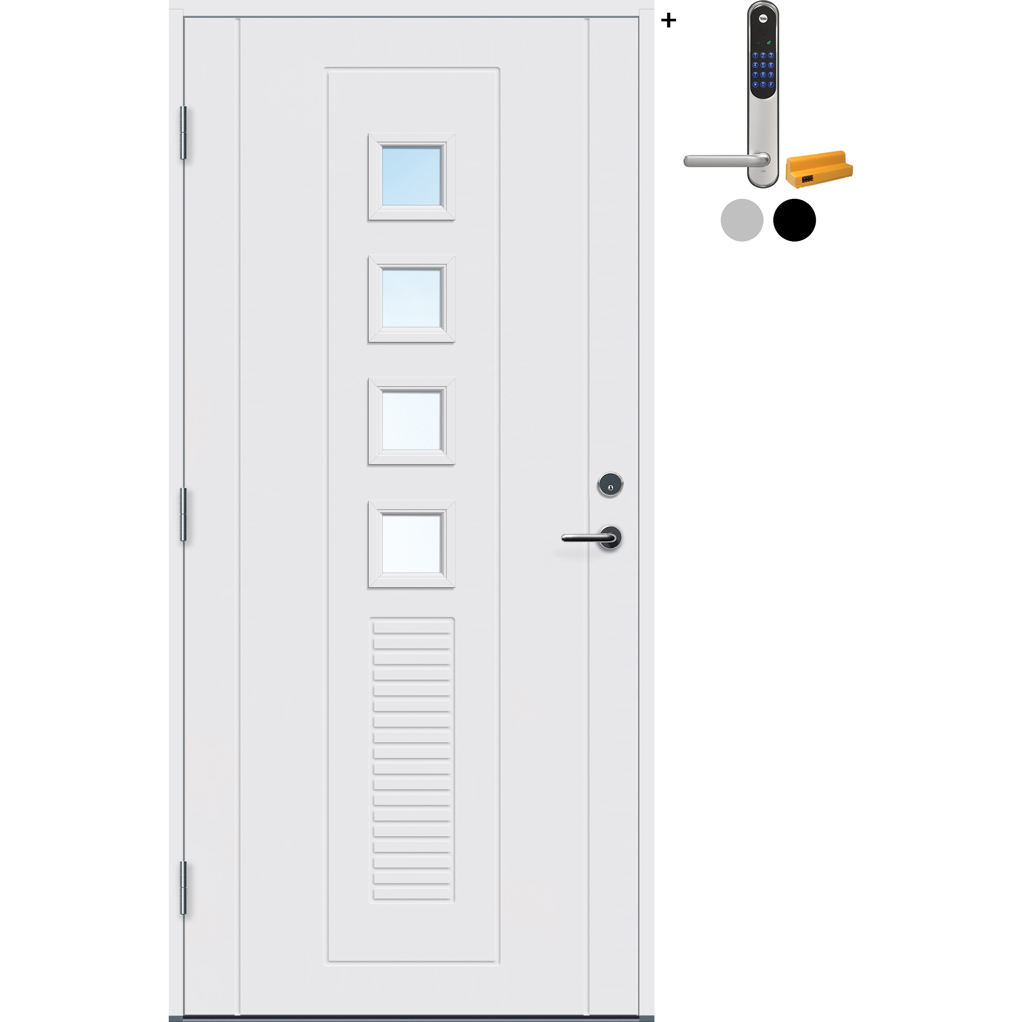 Ytterdør Bygg1 Alta Thermoisolert med Yale Doorman Classic Home