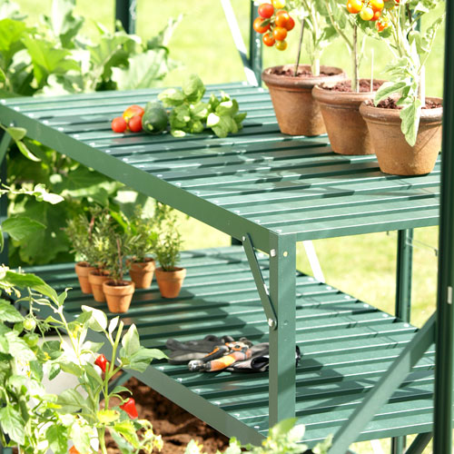 Aluminiumbord Vitavia med Hylle