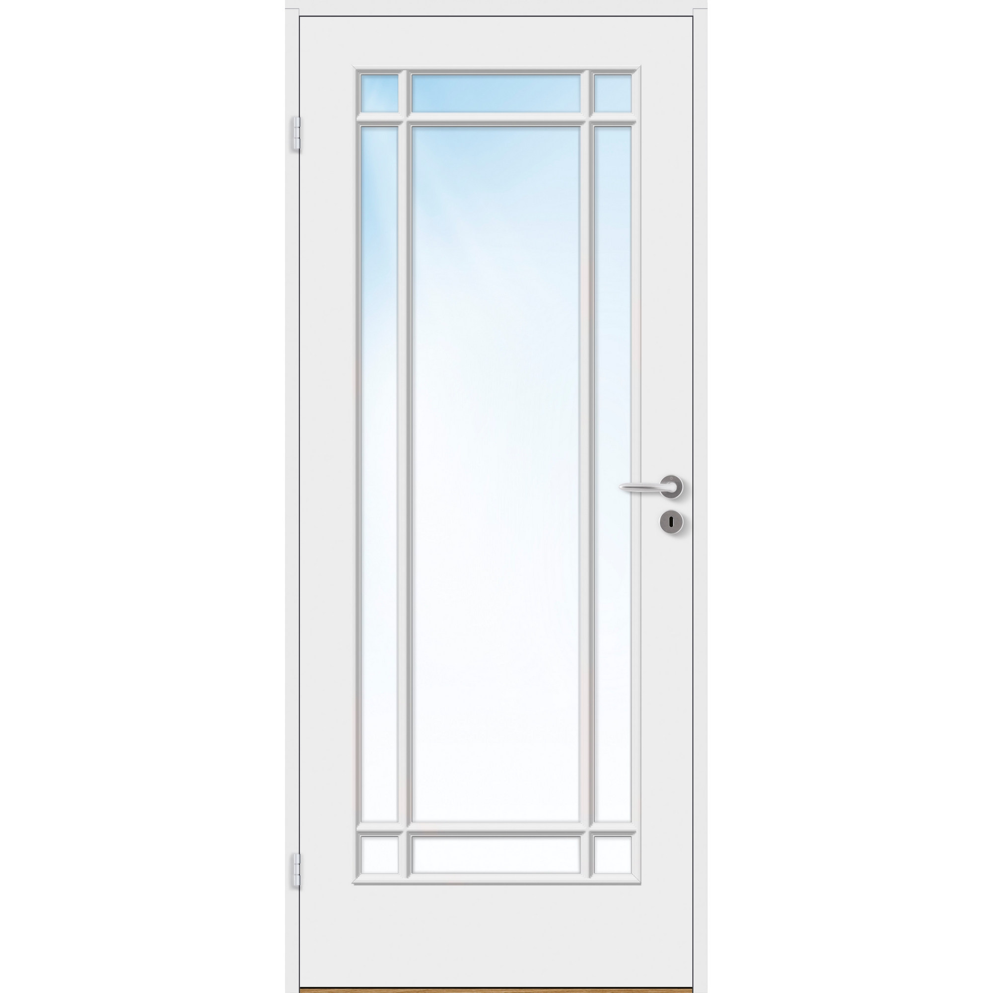 Innerdør Bygg1 Anna FW New York Hvit Klarglass