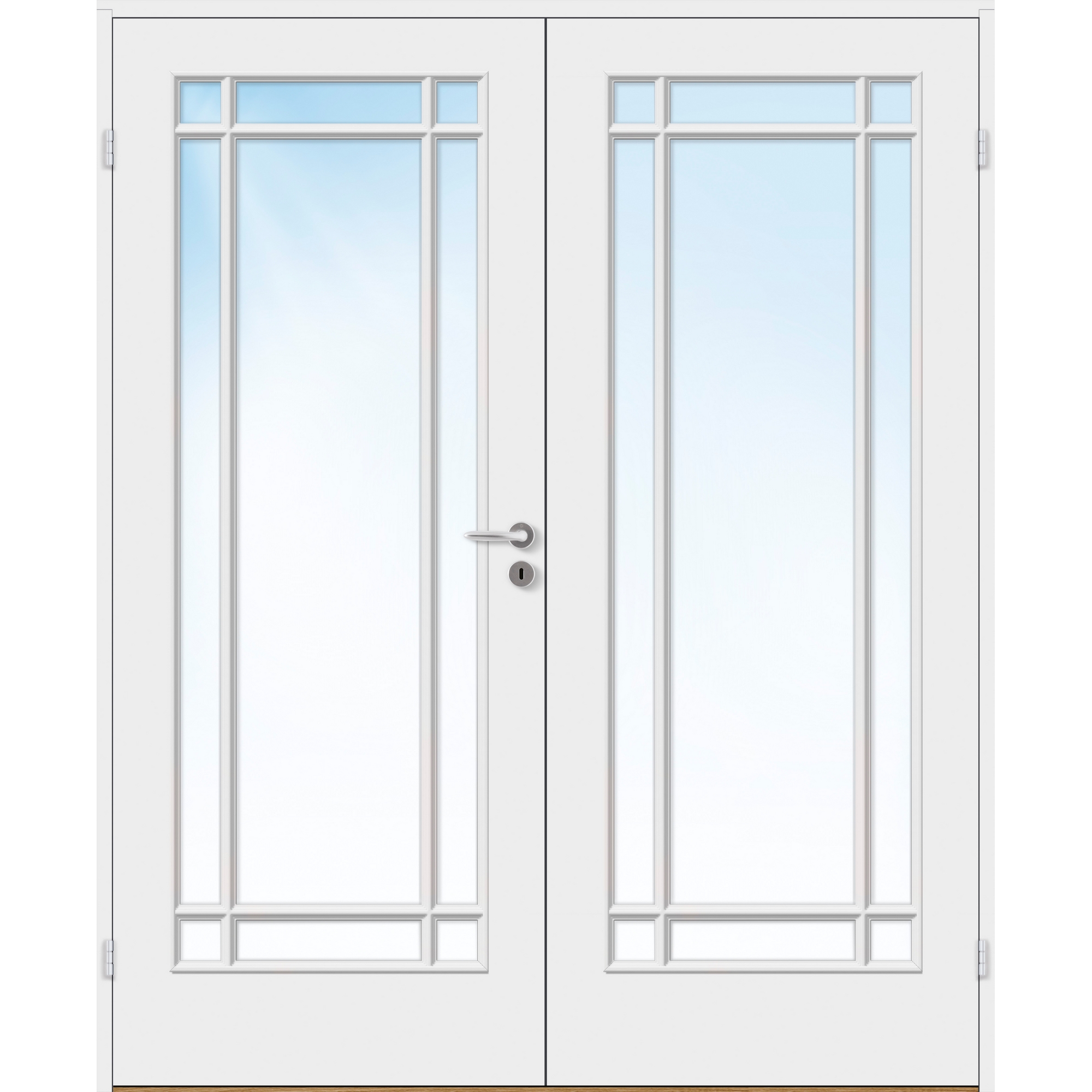 Tofløyet Dør Bygg1 Anna FW Kompakt New York Hvit Klarglass