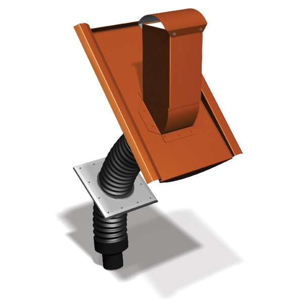 Avloppsluftare Benders Plåt Exklusiv Tegelröd