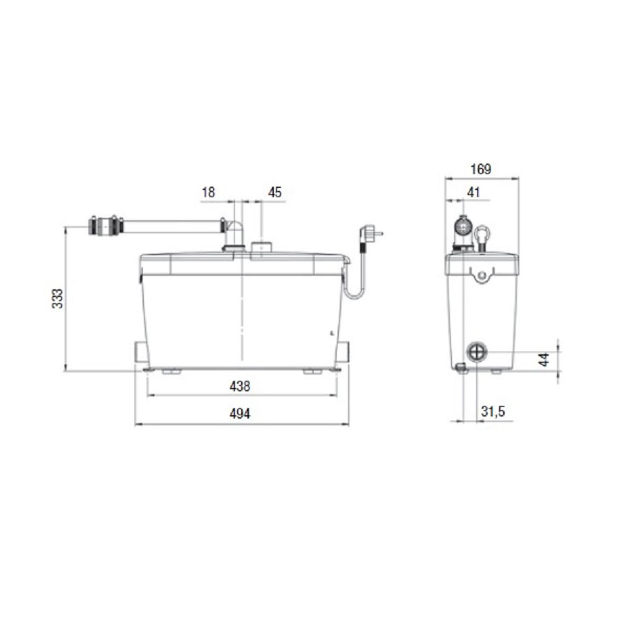 Avløpspumpe Saniflo Saniaccess Pumpe