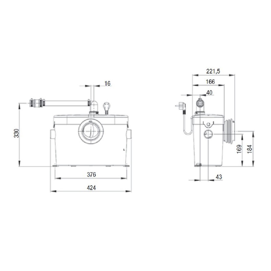 Avløpspumpe Saniflo Saniaccess 2