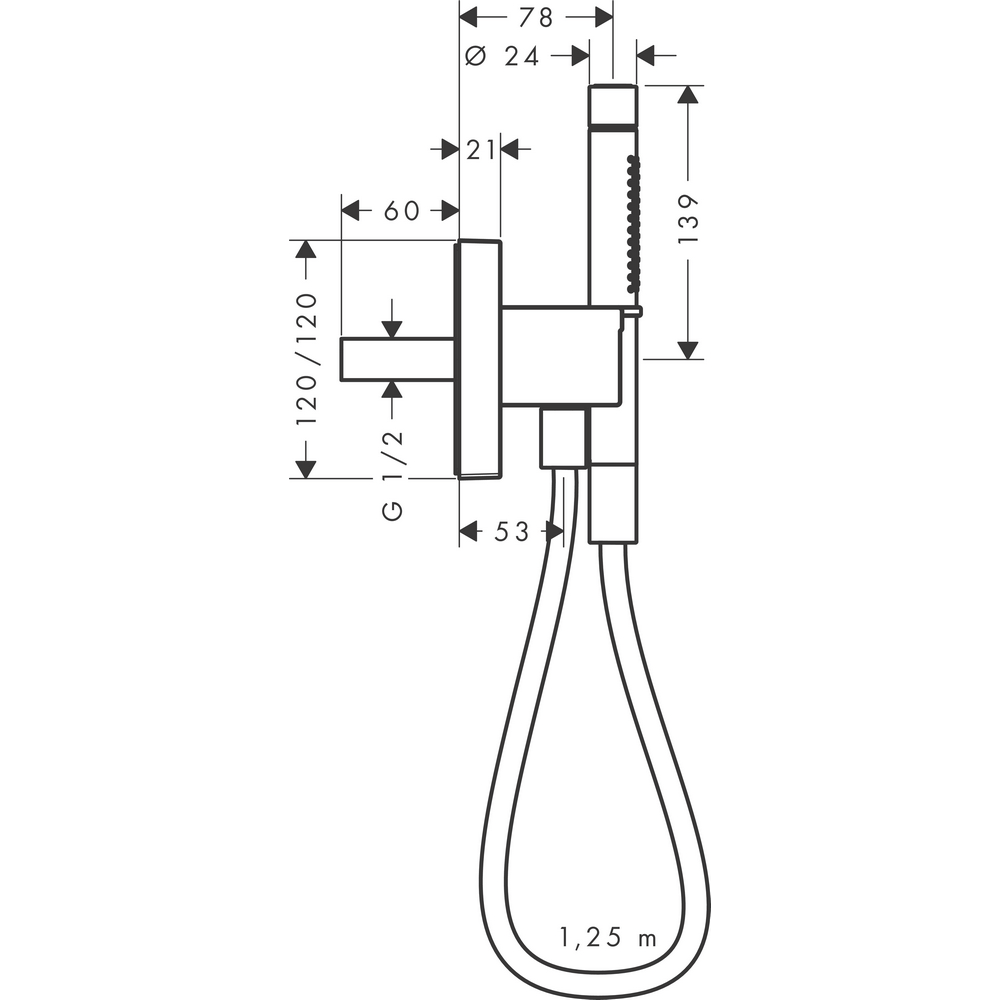 Hånddusj Axor Starck