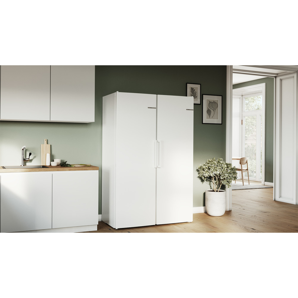 Kjøl/Frys Pakke Bosch KSV36NWEP + GSN36VWEP Serie 2 186 cm Hvit