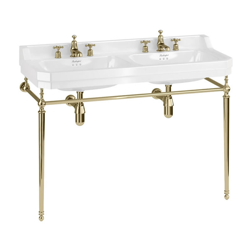 Tvättställ Burlington Edwardian 1200 mm Dubbelt med Handfatsställ