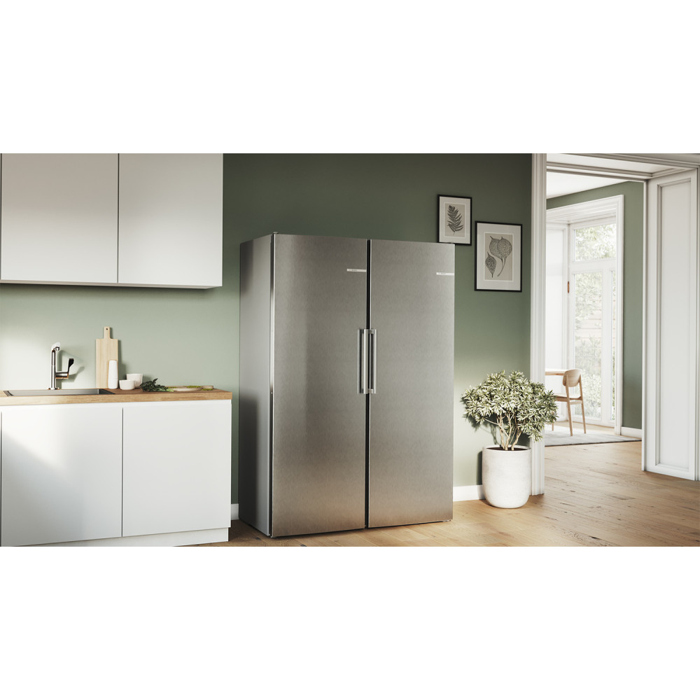 Kjøl/FrysPakke Bosch Serie 4 KSV33VLEP + GSN33VLEP 176 cm Rustfri Look