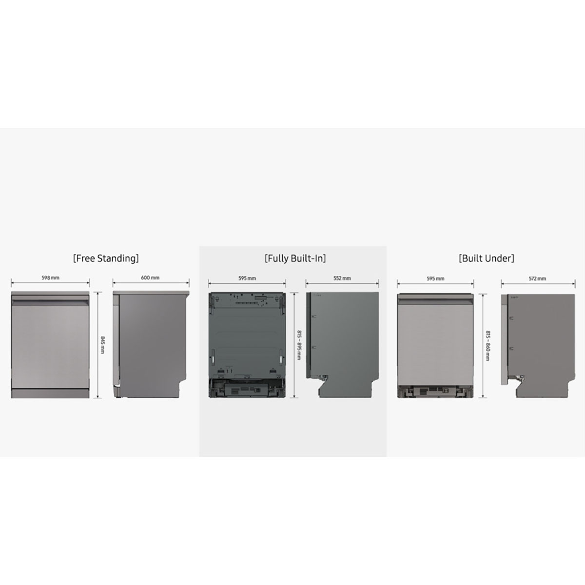 Oppvaskmaskin Samsung DW60BB890UAPET Bespoke Clean Black