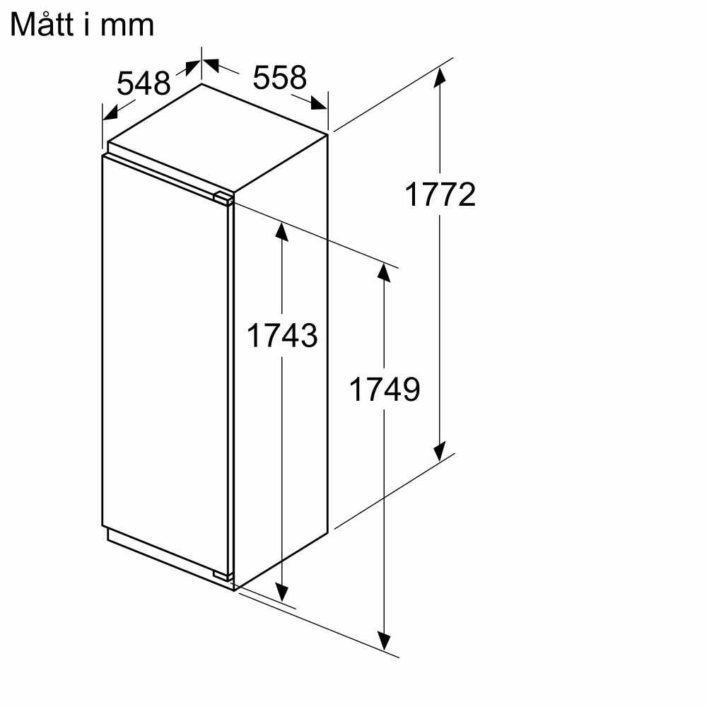 Kjøleskap / Fryseskap BOSCH - KIR81ADD0 + GIN81VEE0 Integrert