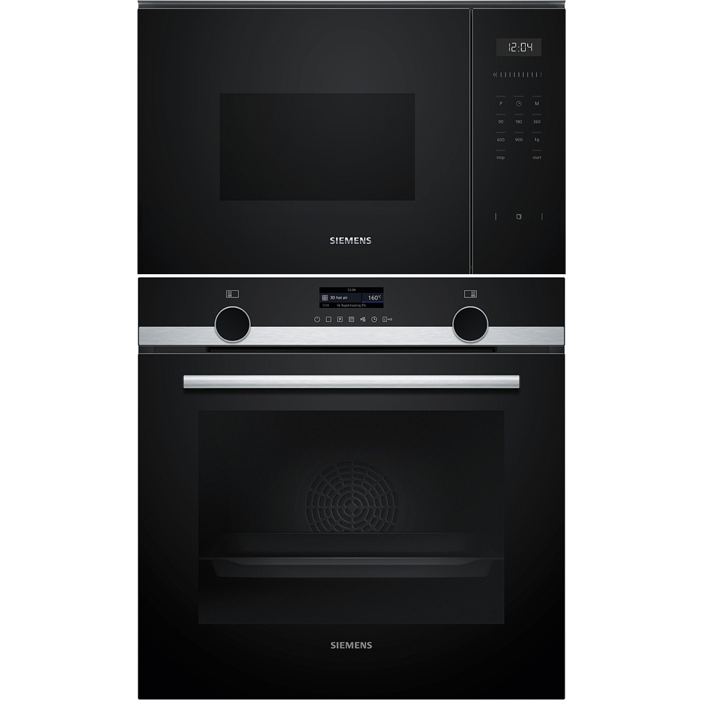 Ovn- og Mikrobølgepakke Siemens HB579GBR3 + BF555LMB1 for Høyskap
