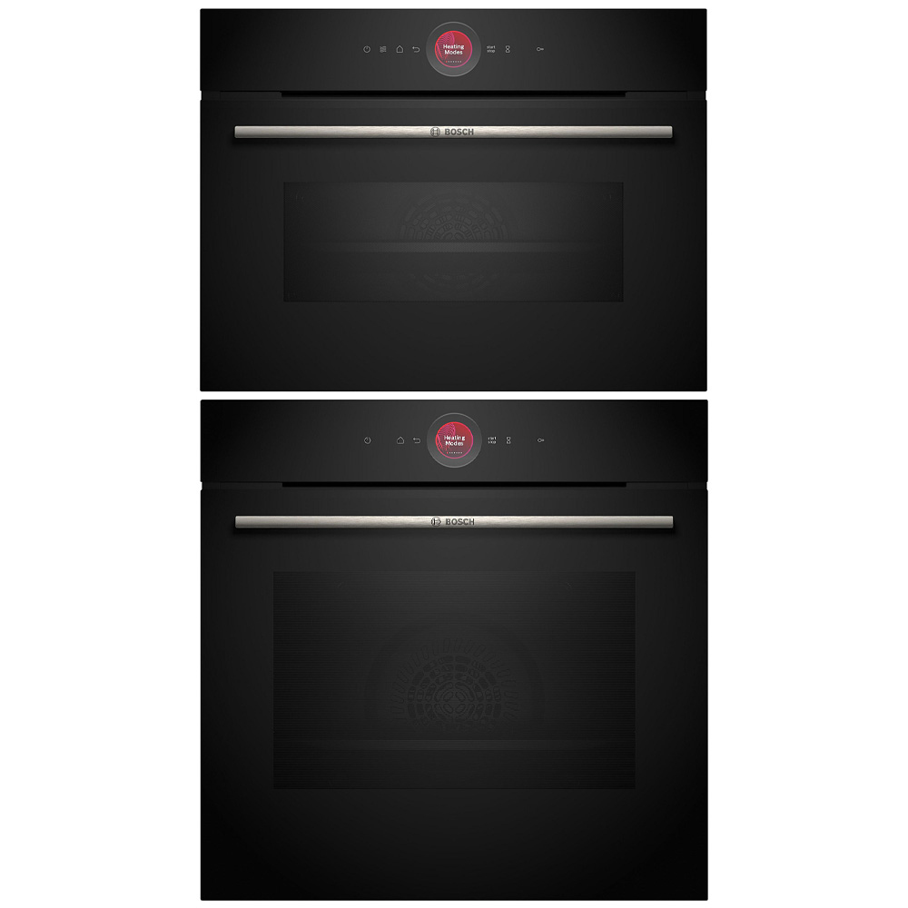 Ovn- og Mikrobølgepakke BOSCH HBG7721B1 + CMG7241B1 Serie 8 Sort
