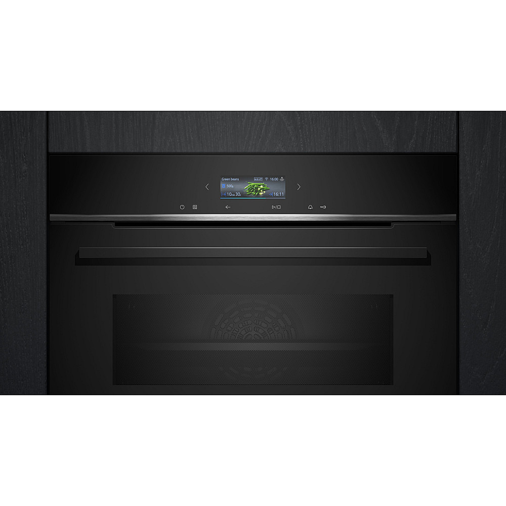 Ovn- og Mikrobølgepakke Siemens iQ700 HM736G1B1 + CM724G1B1 Sort