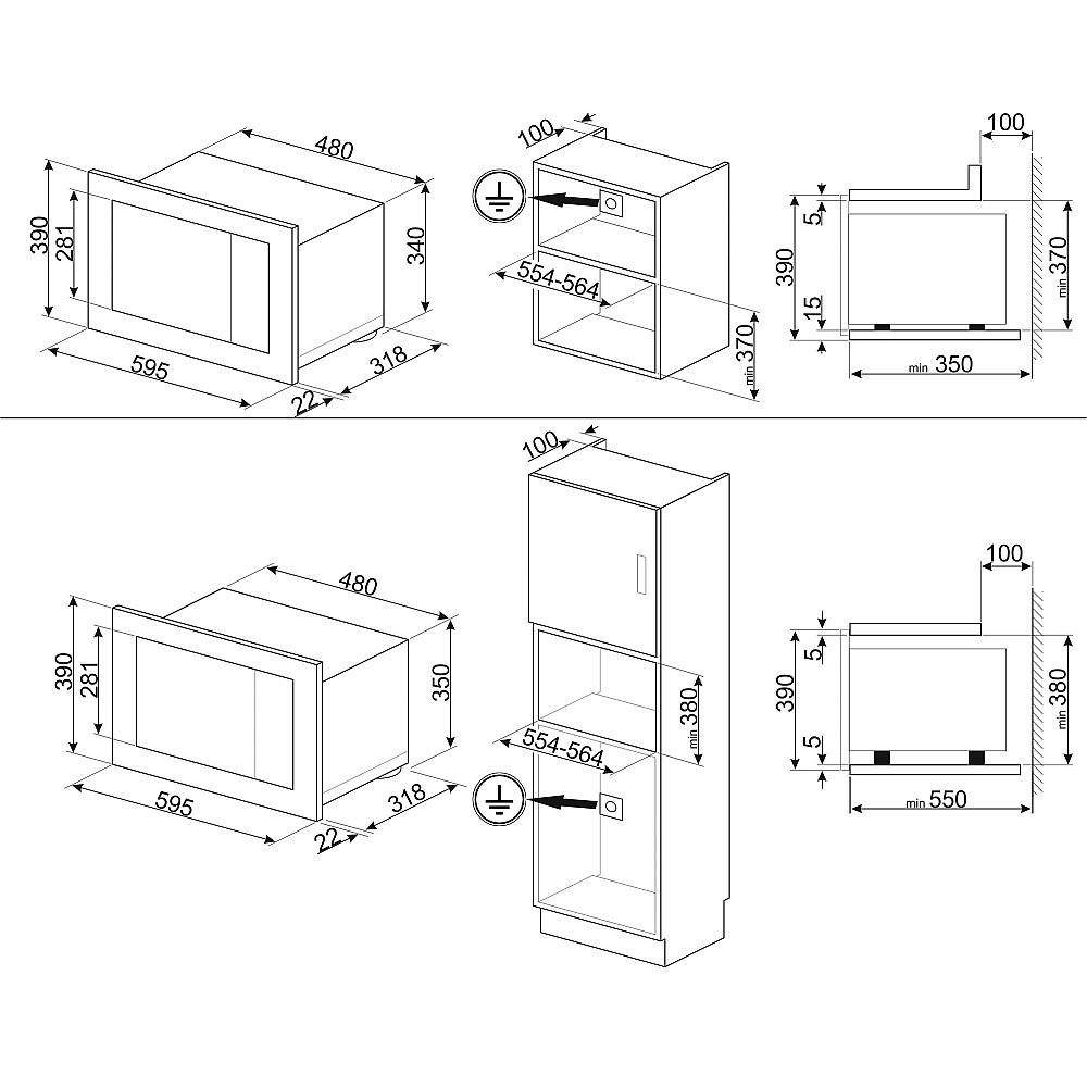 Ovn- og Mikrobølgepakke Smeg SF6300TVX + FMI320X2 Classic Rustfritt