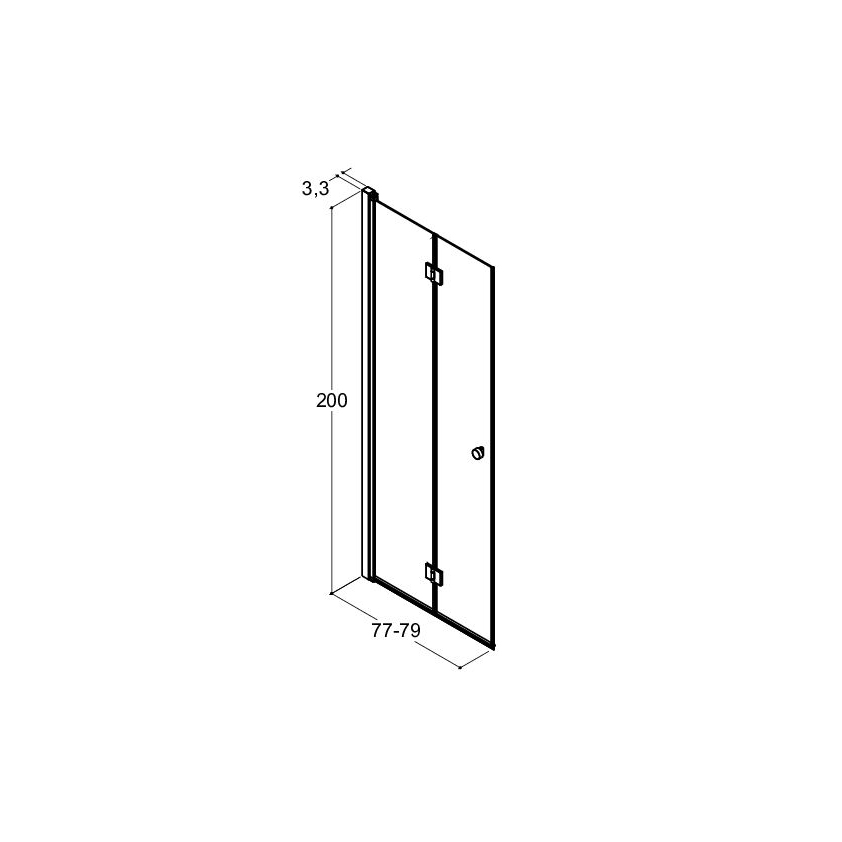 Duschdörr Dansani Match Vikbar