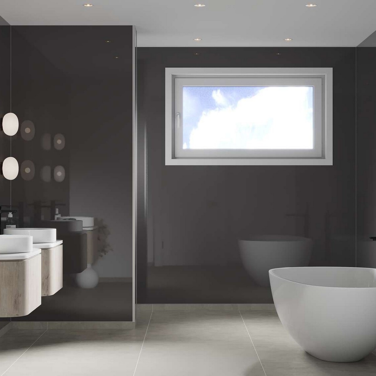 Baderomspanel Fibo 4054 F00 Antracite