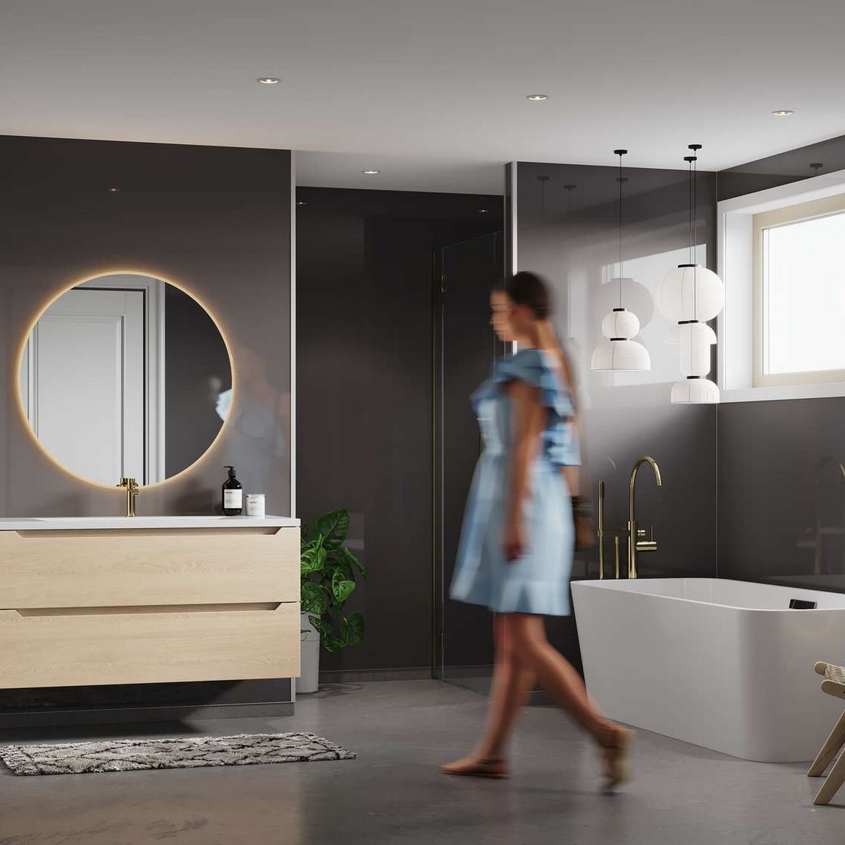 Baderomspanel Fibo 4054 F00 Antracite