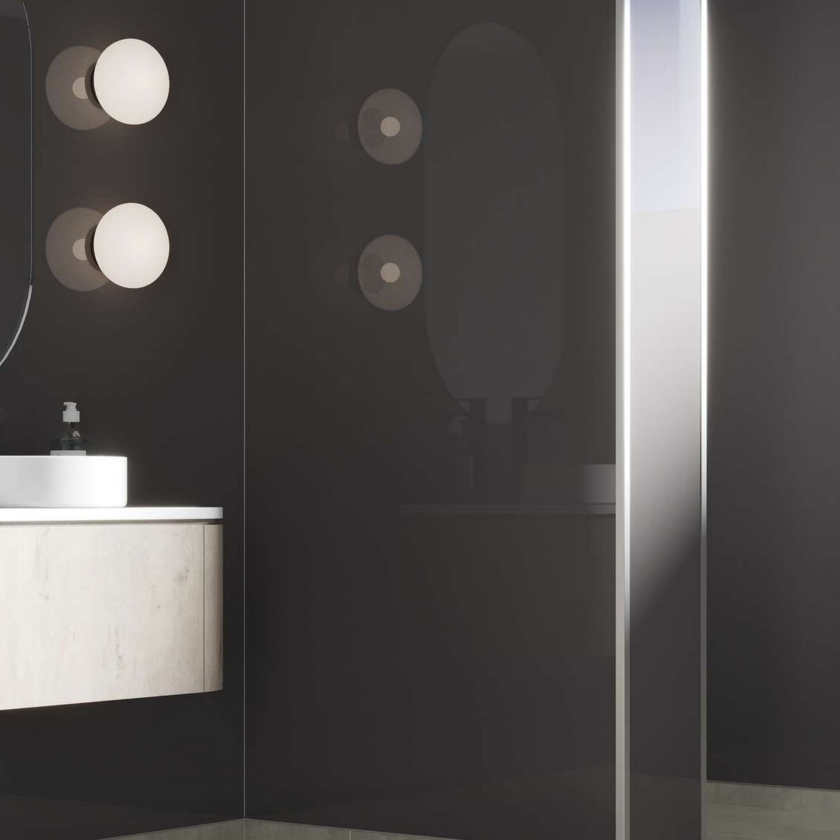 Baderomspanel Fibo 4054 F00 Antracite