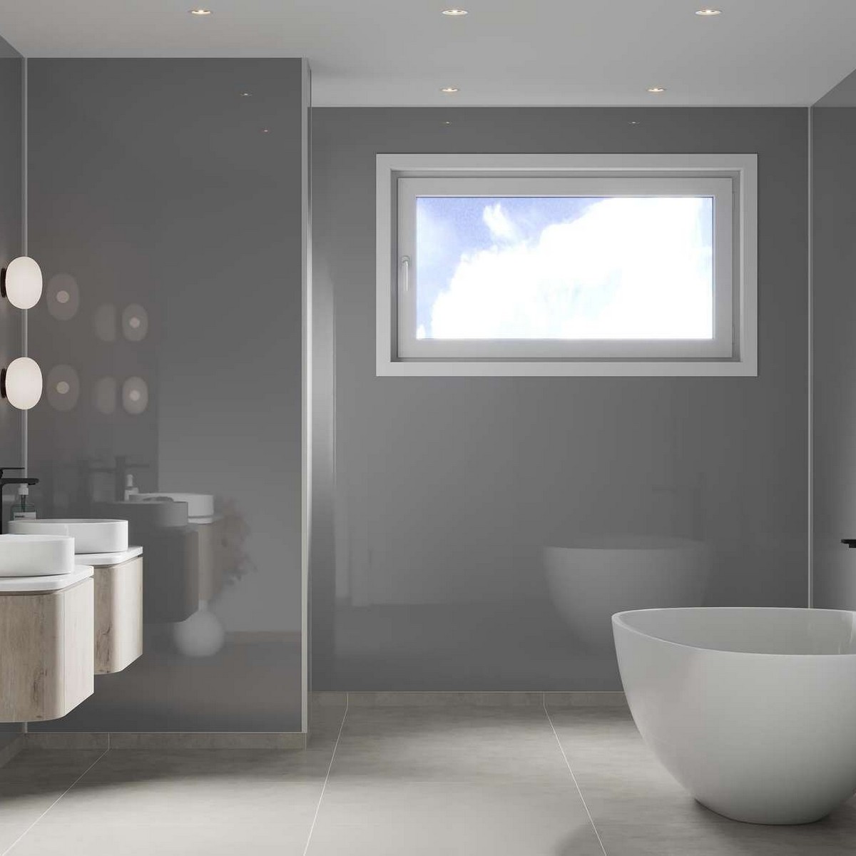 Baderomspanel Fibo 4115 F00 Medium Grey