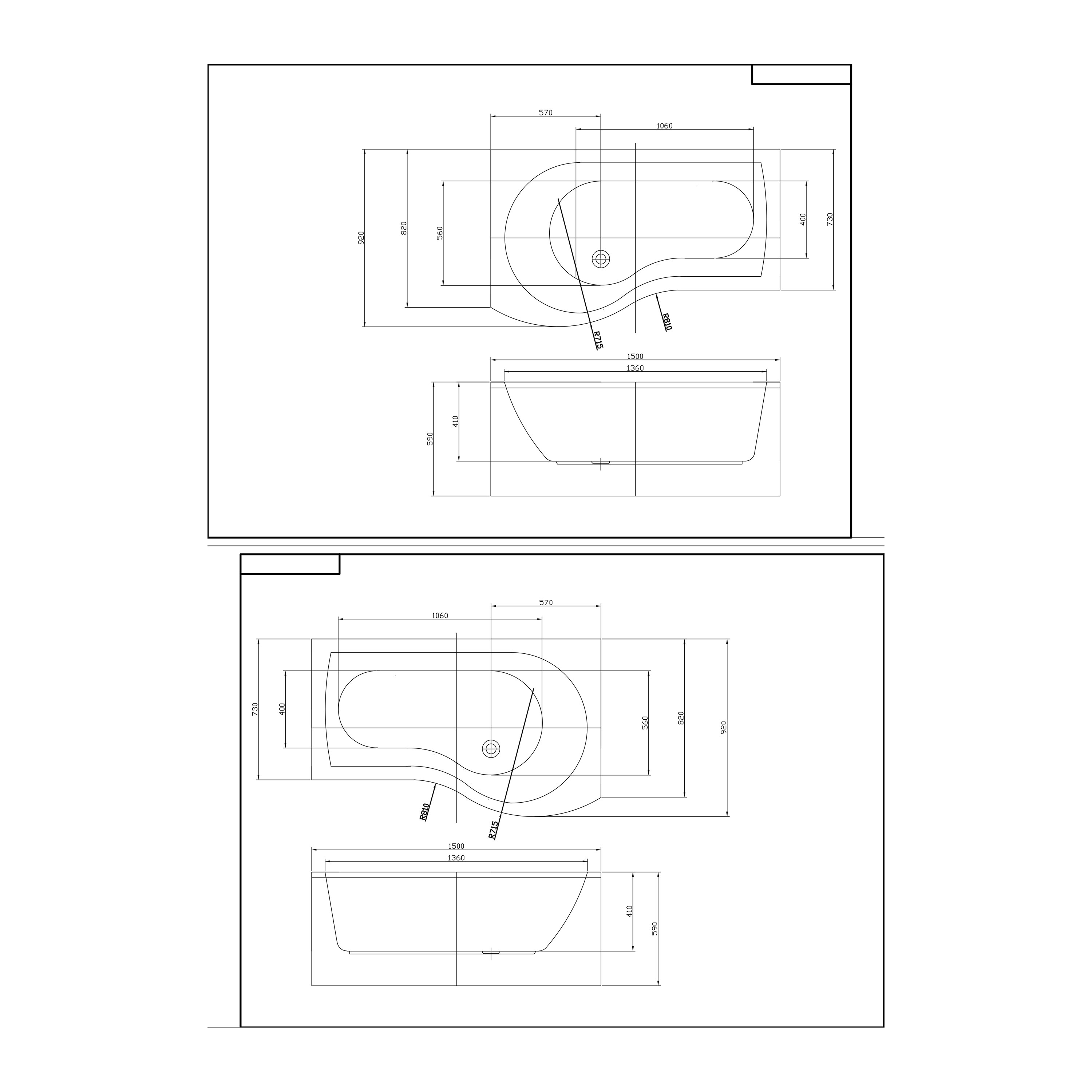 Badekar Bathlife Ideal Comfort Hvit
