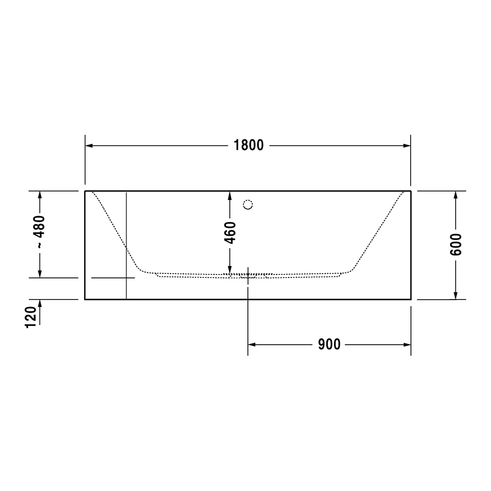 Badkar Duravit Happy D2 Hörn