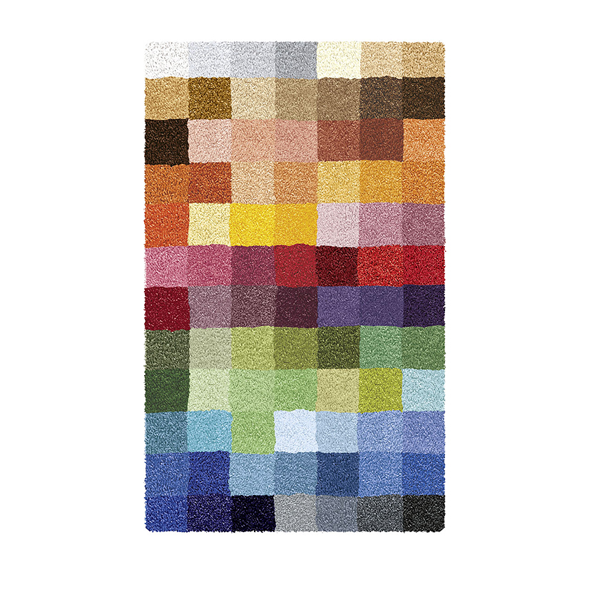 Badrumsmatta Kleine Wolke Cubetto Fyrkantig Flerfärgad 75x120 cm Flerfärgad