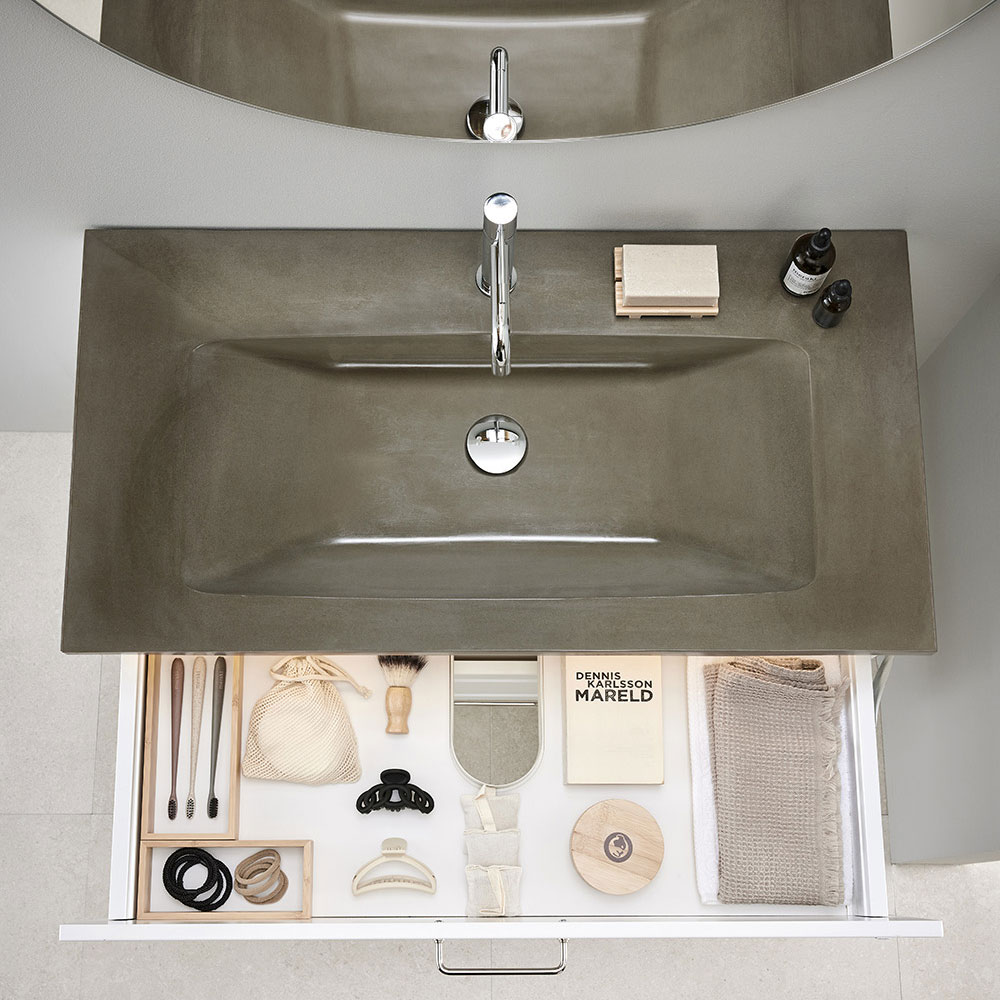 Tvättställsskåp Hafa Shape med Betong Tvättställ