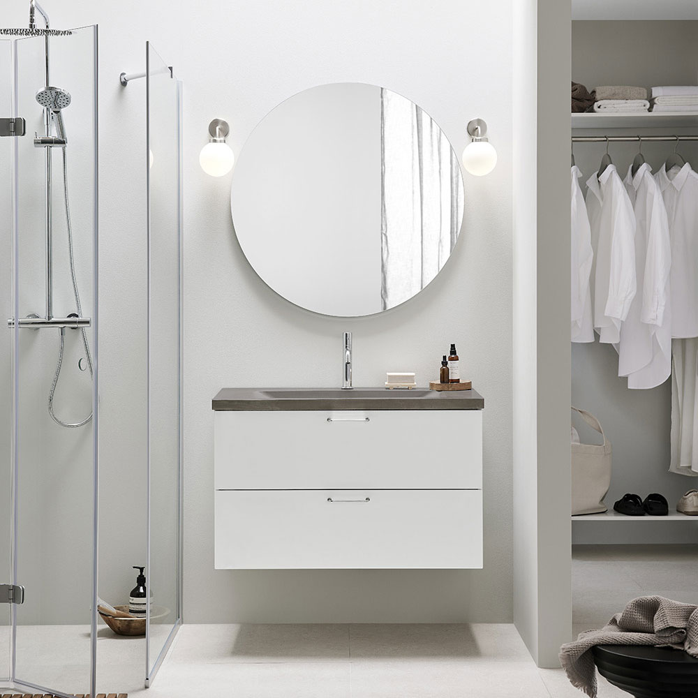 Tvättställsskåp Hafa Shape med Betong Tvättställ