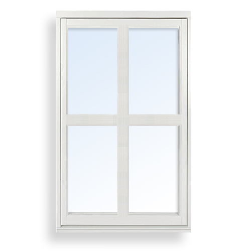 Bågpost Till 2-glas Vitmålat Bågpost Genomgående till 2-glas Vitmålat FP-1:1-DF-V