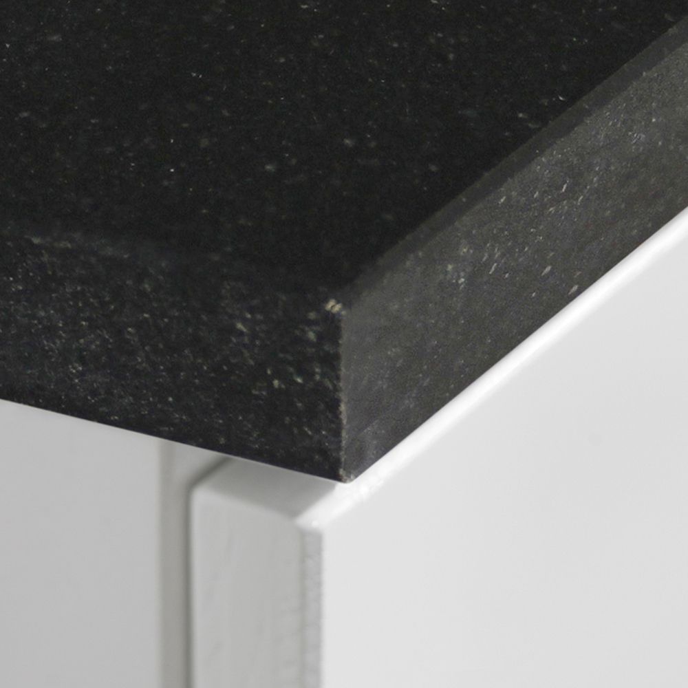 Bänkskiva Miller Badrum Kvartssten 120 Svart Tebas Kvartssten, Centrerat Blandarhål