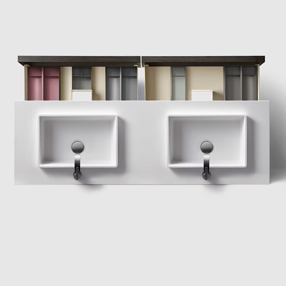 Tvättställsskåp Haven H2/120 med Stenskiva och Handfat