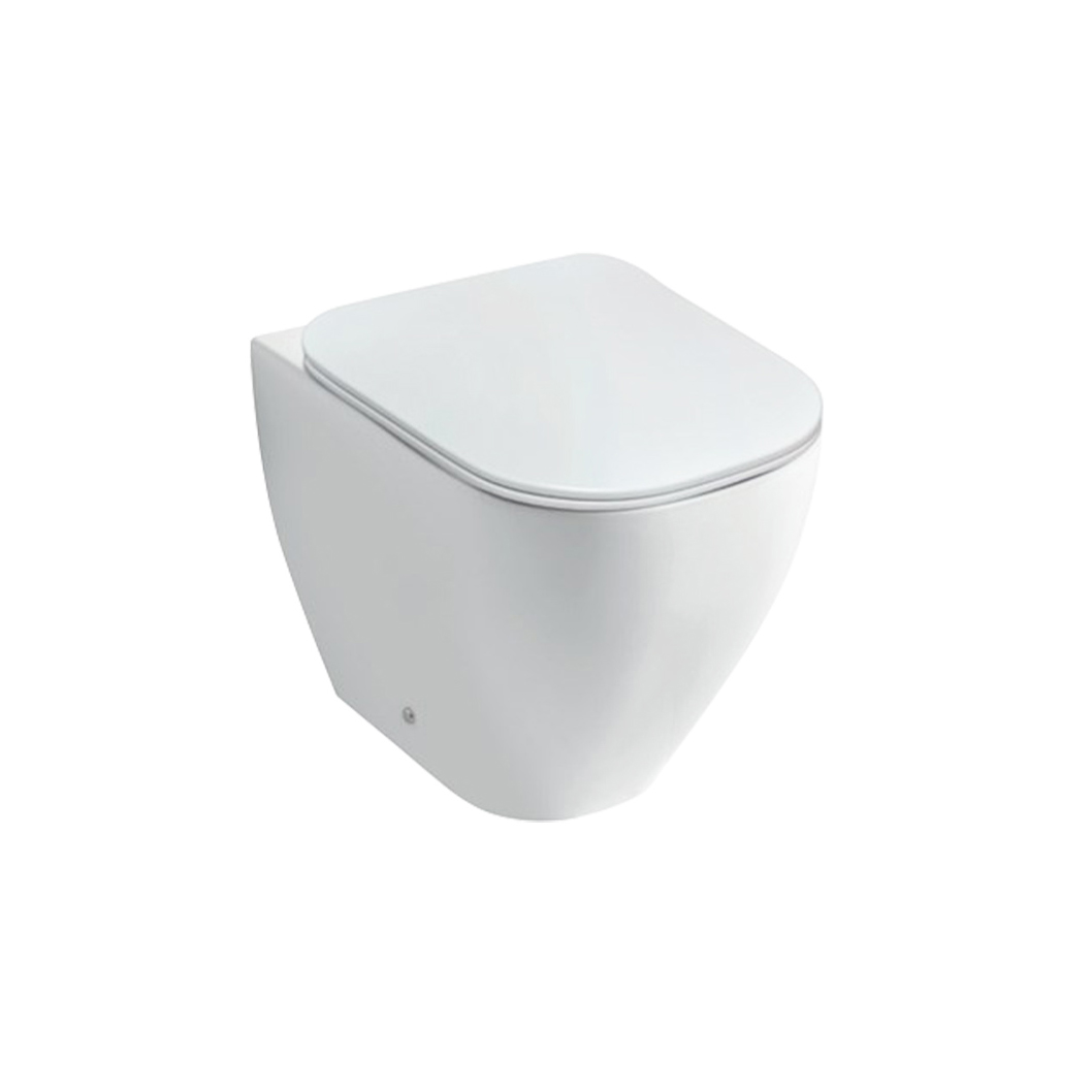 Golvstående Toalett Miller Badrum Rimless BTW Elegans Porslin