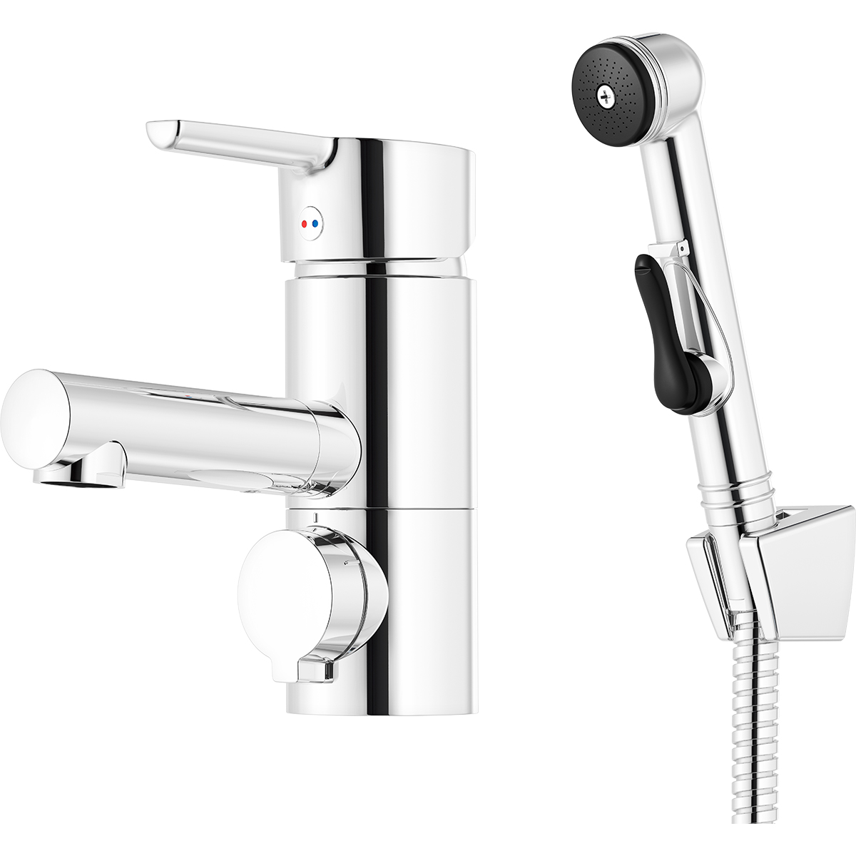 tvättställsblandare mora mmix ii med sidodusch