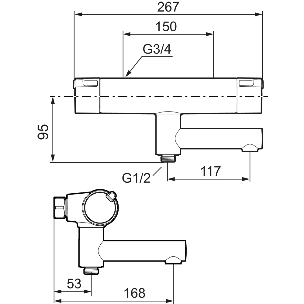 Badkarsblandare Mora MMIX II