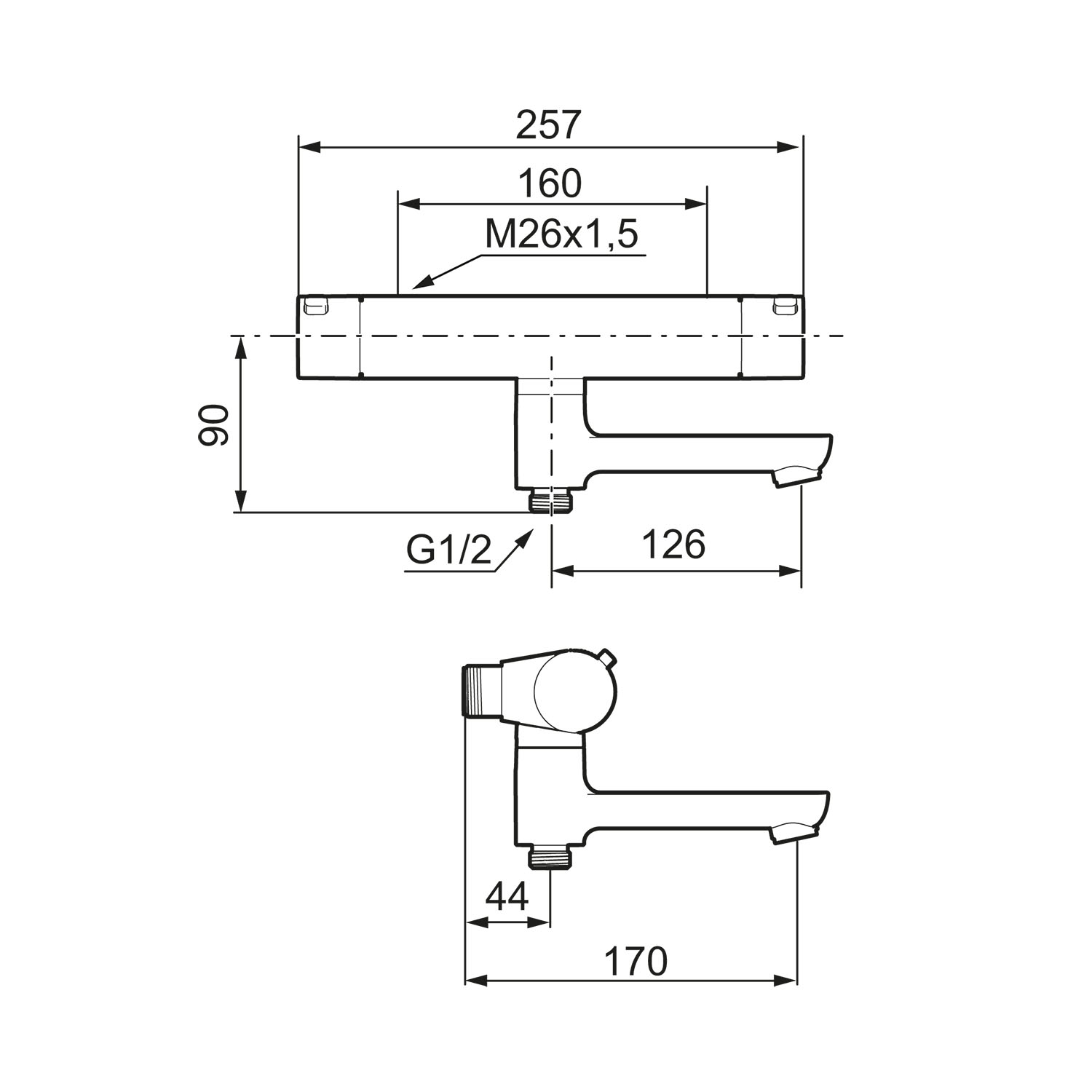 Badkarsblandare Mora LYNX