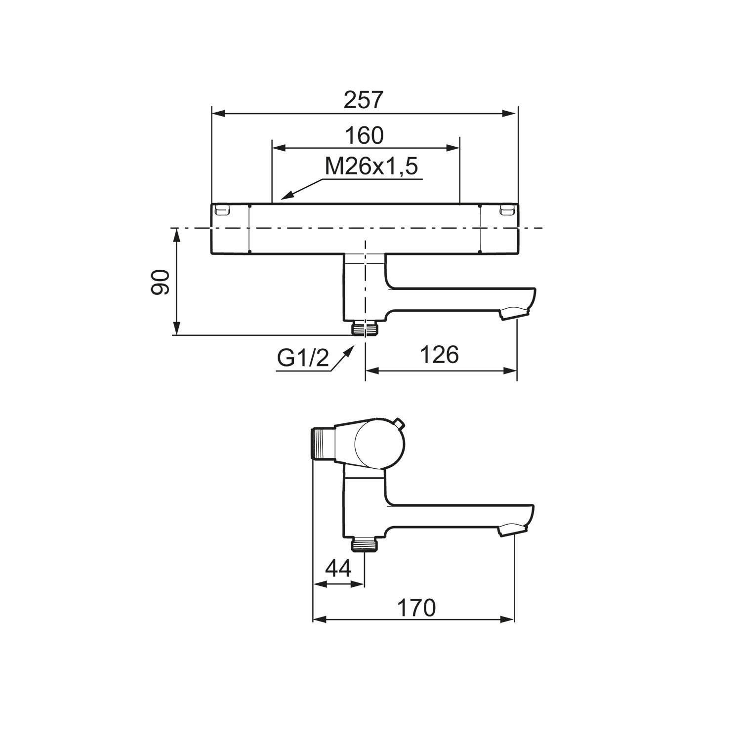 Badkarsblandare Mora LYNX
