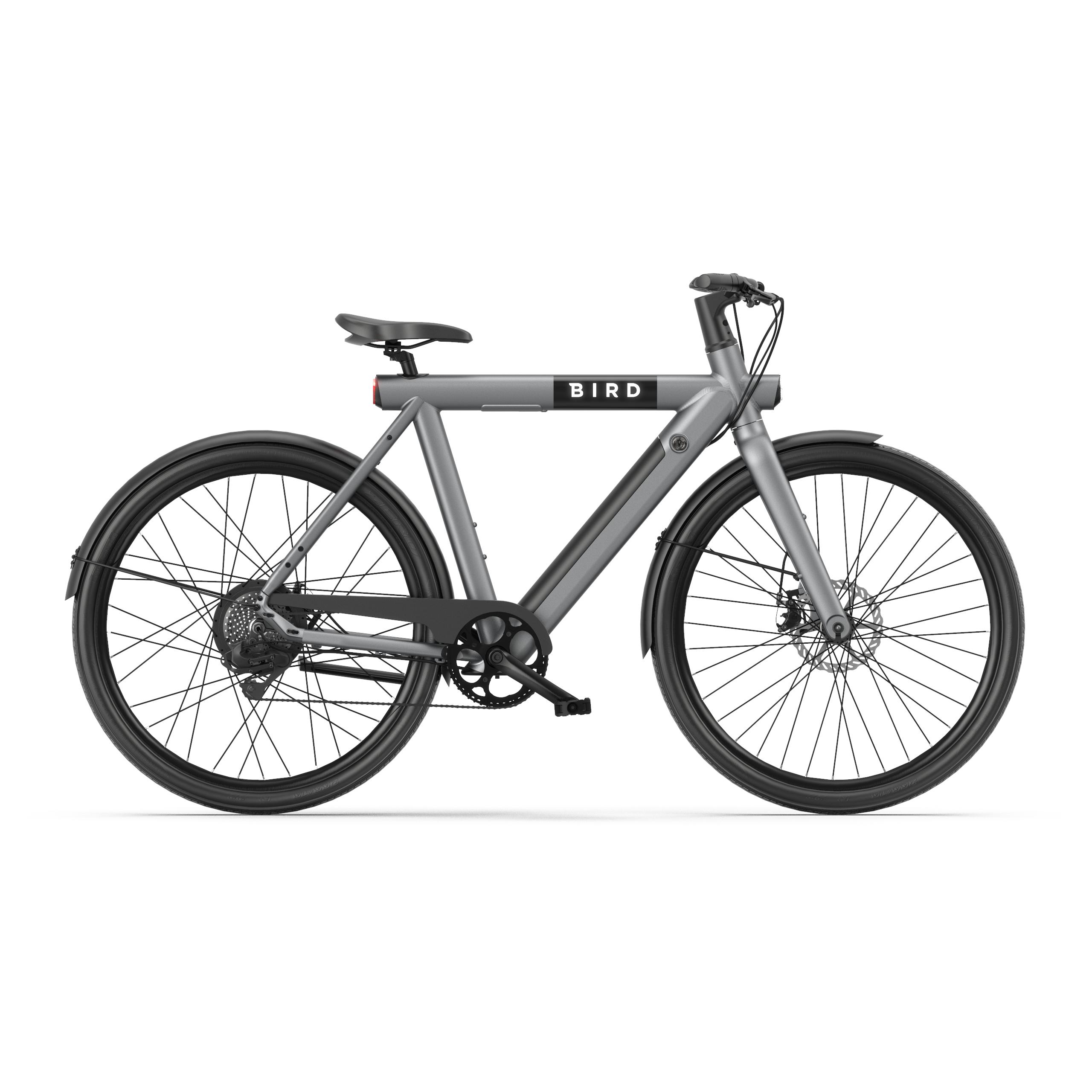 Elcykel Bird A-Frame Ebike N7 28 Tum 250W RWD 10 Ah Grå
