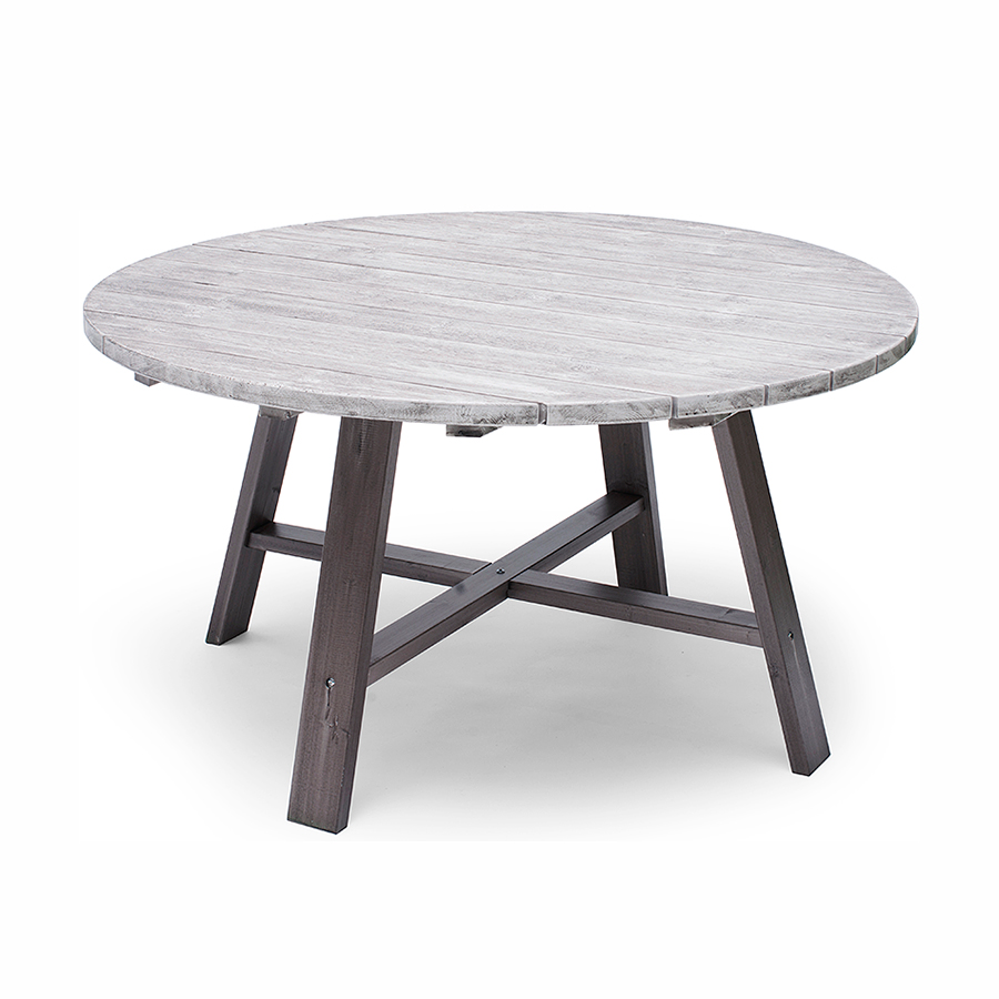 Bord Hillerstorp Shabby Chic Ø 138 cm Gråa ben