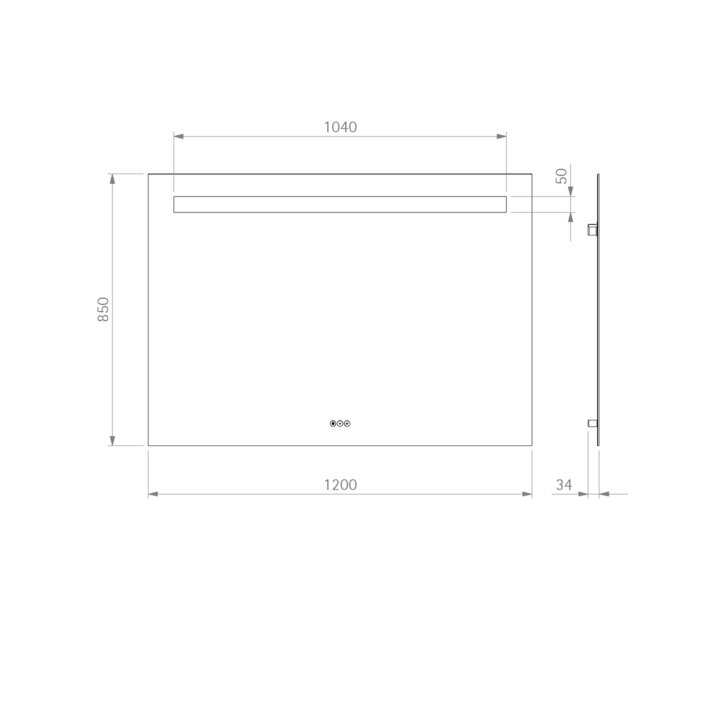Spegel Ballingslöv Line med LED Belysning Dimbar