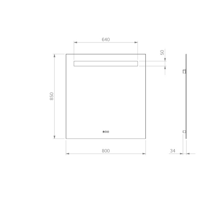 Spegel Ballingslöv Line med LED Belysning Dimbar
