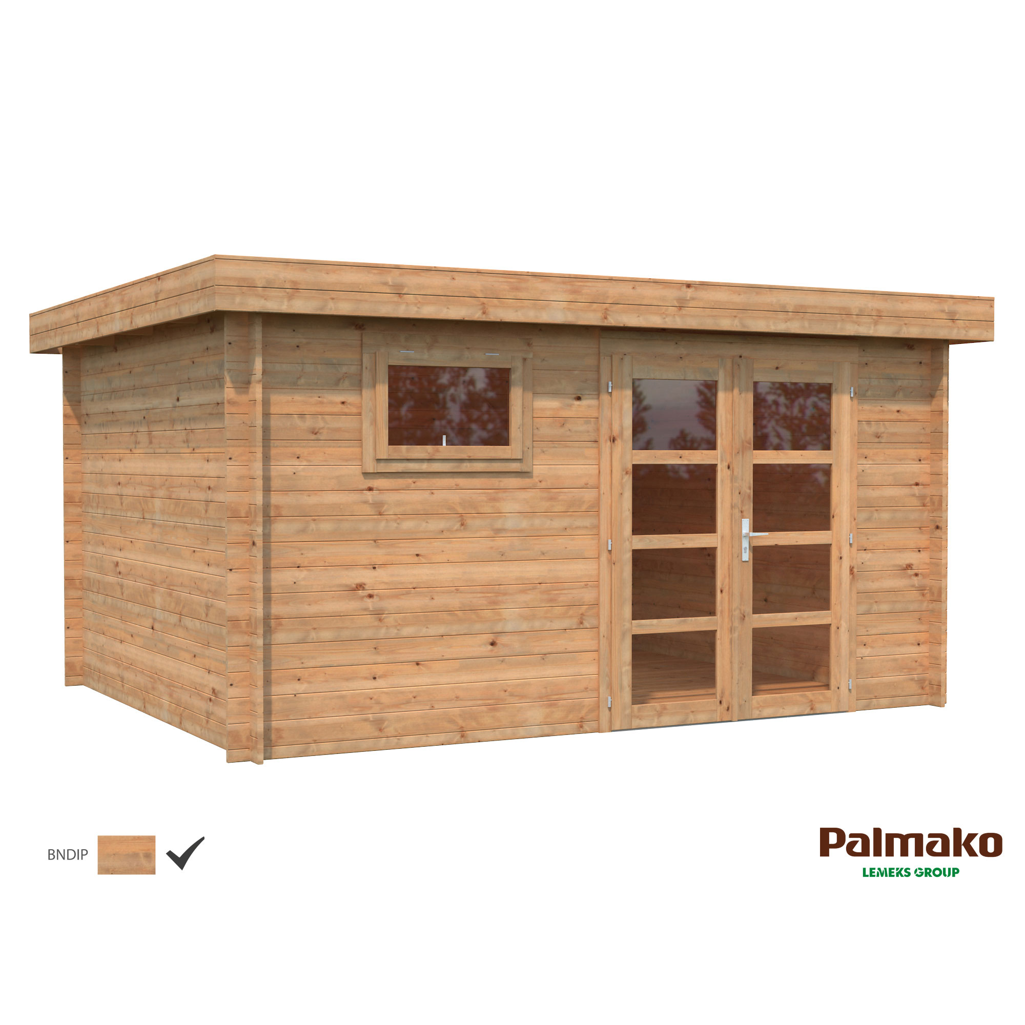 Stuga Palmako Elsa 11,7 m2 Brun dippad